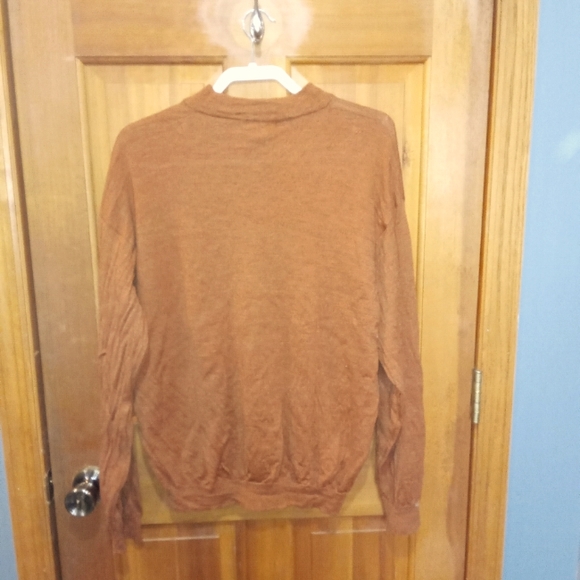 Cellini 100% wool burnt orange sweater size XL - Picture 2 of 4